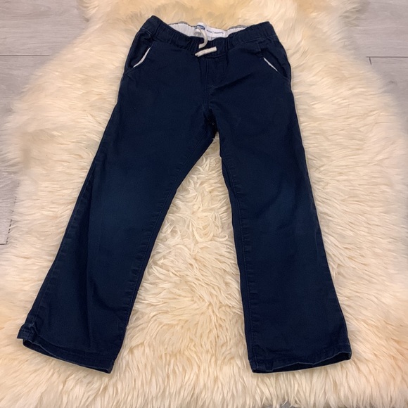 H&M Khaki Roll-Up Pants & Old Navy Dark Blue Pull-On Pants in Size 3-4T - Picture 2 of 10